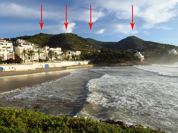 Playa de Sitges cerca del hotel donde se realiza el encuentro presencial de Maestría Reiki